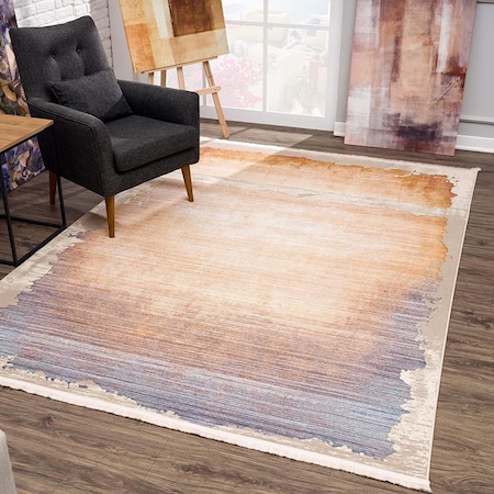 Palacedesigns 4 x 6 ft. Beige Faded Sunset Area Rug PA3091247